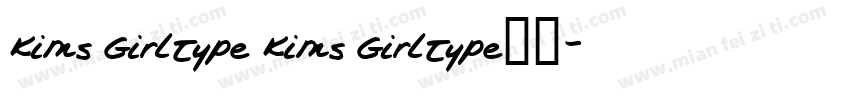 Kims GirlType Kims GirlType字体字体转换